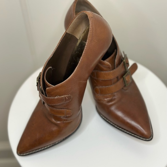 Nine West Brown Leather Heels - Picture 4 of 5